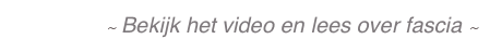 ~ Bekijk het video en lees over fascia ~
